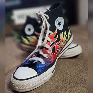 Converse Chuck Taylor All Star High-Top Flame Print Sneakers